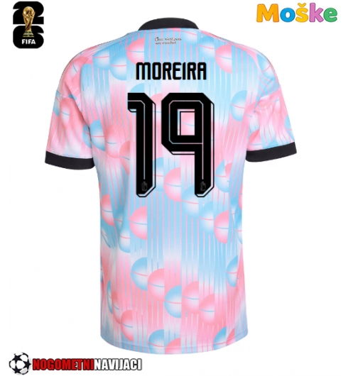 Moške Nogometnih dresov Belgija Diego Moreira #19 Gostujoči SP 2026 Kratki rokavi Moške Nogometnih dresov Belgija Diego Moreira #19 Gostujoči SP 2026 Kratki rokavi